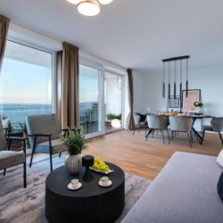 Elegantes Premium Apartment in Opatija, Meerblick, stilvolle Einrichtung und Balkonzugang - ideal für Ihren Urlaub.