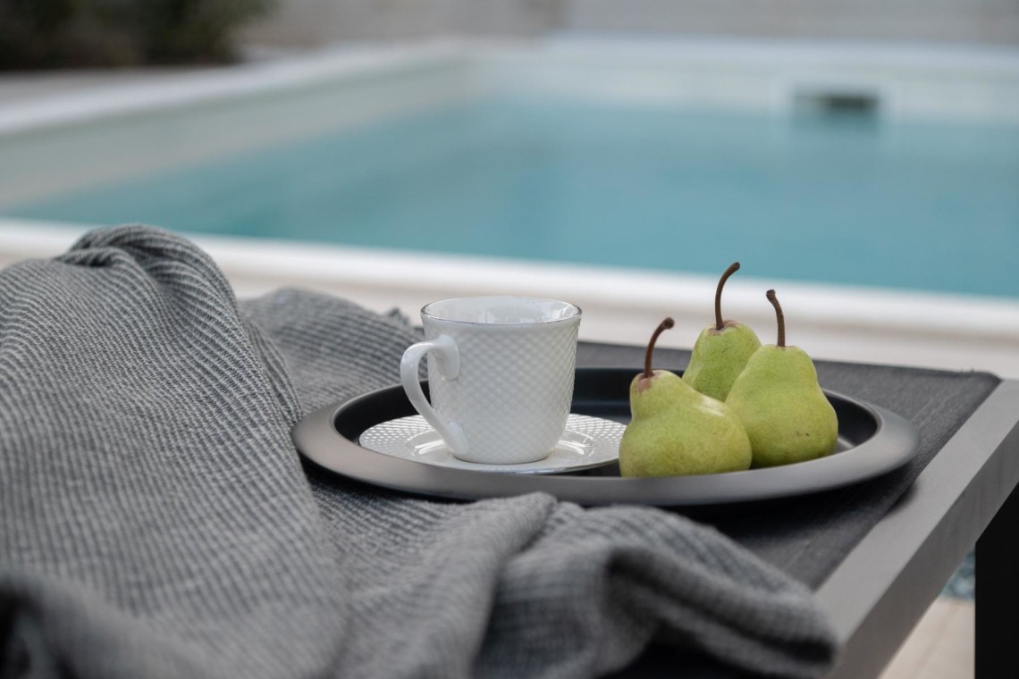 Gemütliches Ambiente am Pool: Genießen Sie Komfort in der Premium Ferienwohnung Starfish in Opatija.