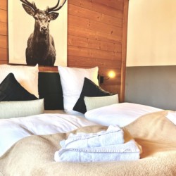 Gemütliches Schlafzimmer im Apartment Alpenglühen, Schliersee – ideal für Urlaub in den Bergen.