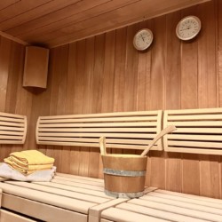 Gemütliche Sauna im Ferienhaus in Warth am Arlberg, ideal für Entspannung nach dem Skifahren.